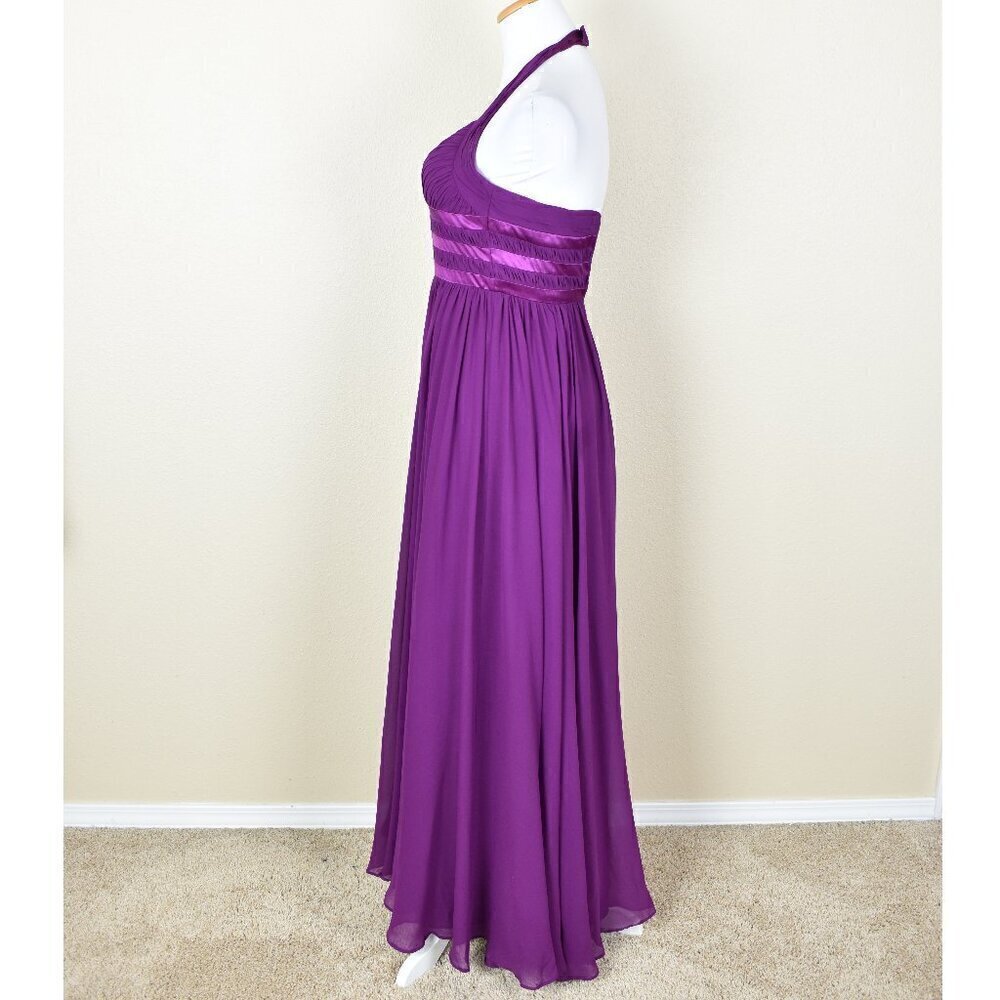 Aidan Mattox Halter Silk Formal Dress 0 - Picture 4 of 9